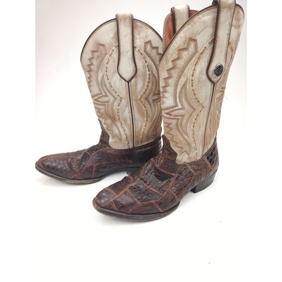 Marlboro Classics Rare Patchwork Reptile, Snake, Lizard Boots Men's Size 42 US 9 - Picture 4 of 15